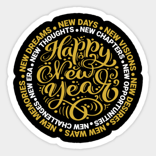 Happy New Year Motivational Sticker